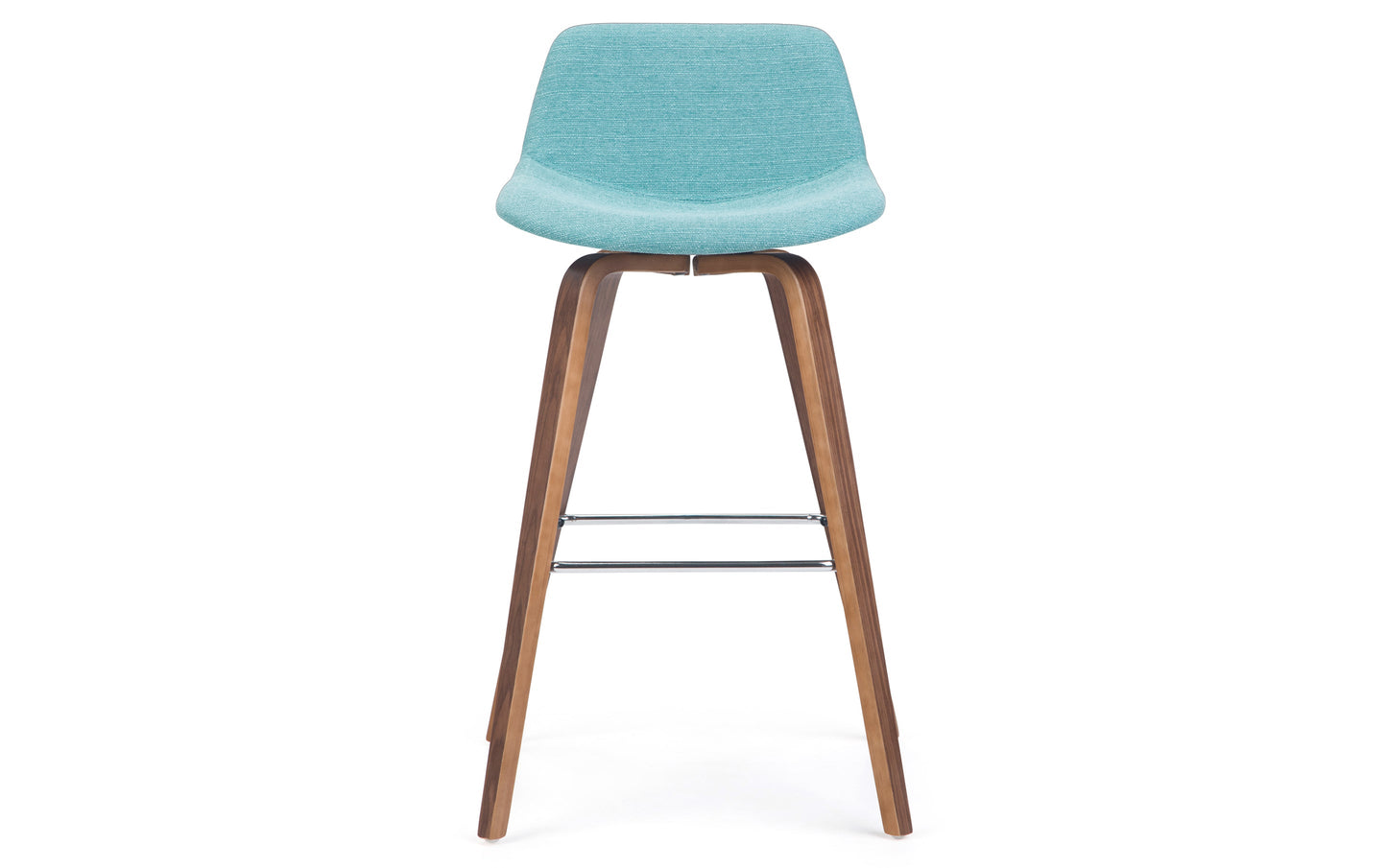 Aqua Linen Style Fabric Natural | Randolph Bentwood 26 inch Bar Stool (Set of 2)