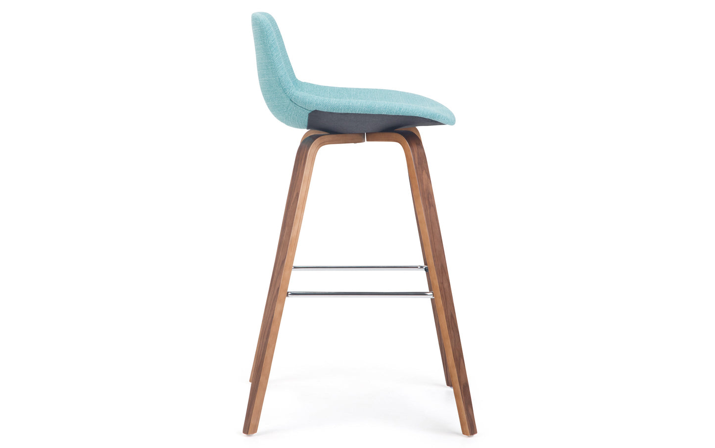 Aqua Linen Style Fabric Natural | Randolph Bentwood 26 inch Bar Stool (Set of 2)