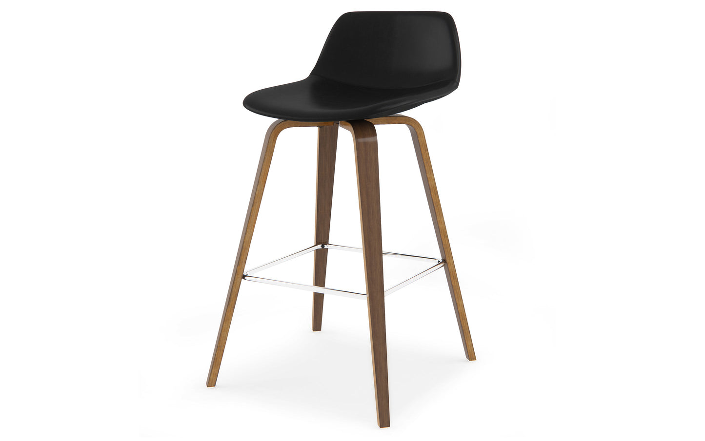 Black Vegan Leather Natural | Randolph Bentwood 26 inch Bar Stool (Set of 2)