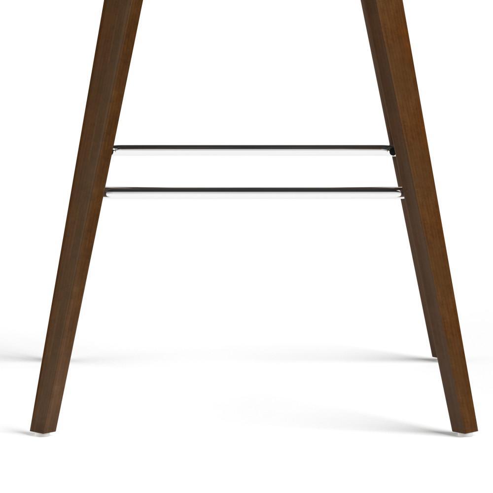 Dark Brown Vegan Leather Walnut | Randolph Bentwood 26 inch Bar Stool (Set of 2)