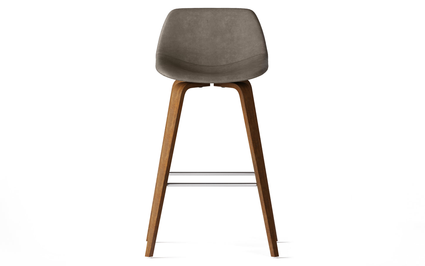 Distressed Grey Distressed Vegan Leather Natural | Randolph Bentwood 26 inch Bar Stool (Set of 2)