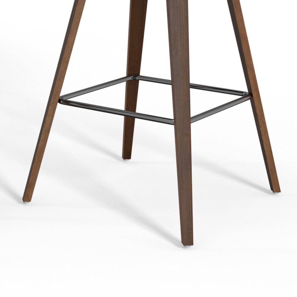 Distressed Blue Distressed Vegan Leather Walnut | Randolph Bentwood 26 inch Bar Stool (Set of 2)