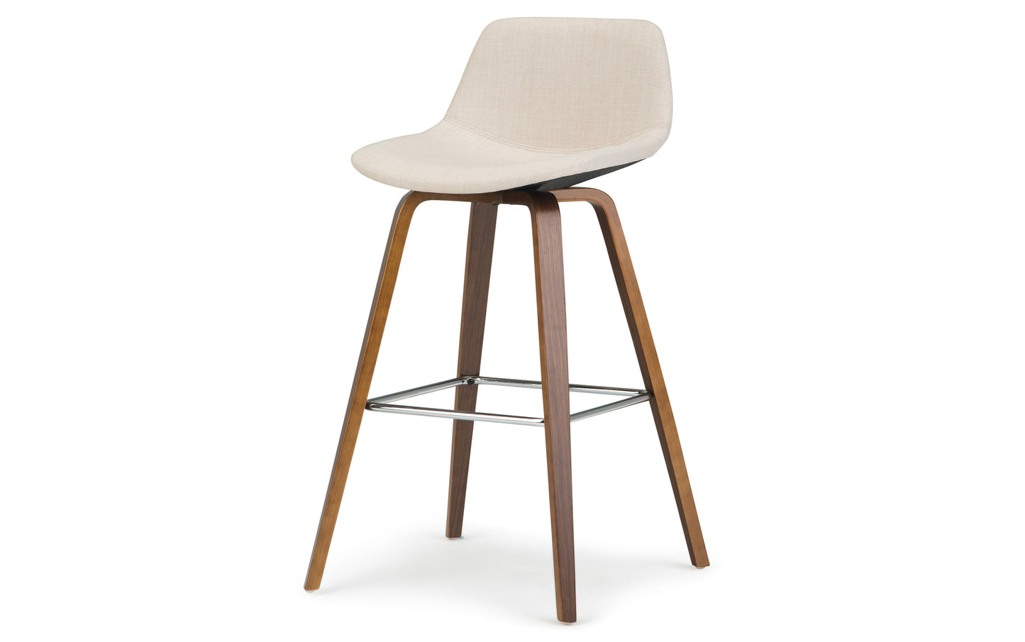 Natural Linen Style Fabric Natural | Randolph Bentwood 26 inch Bar Stool (Set of 2)