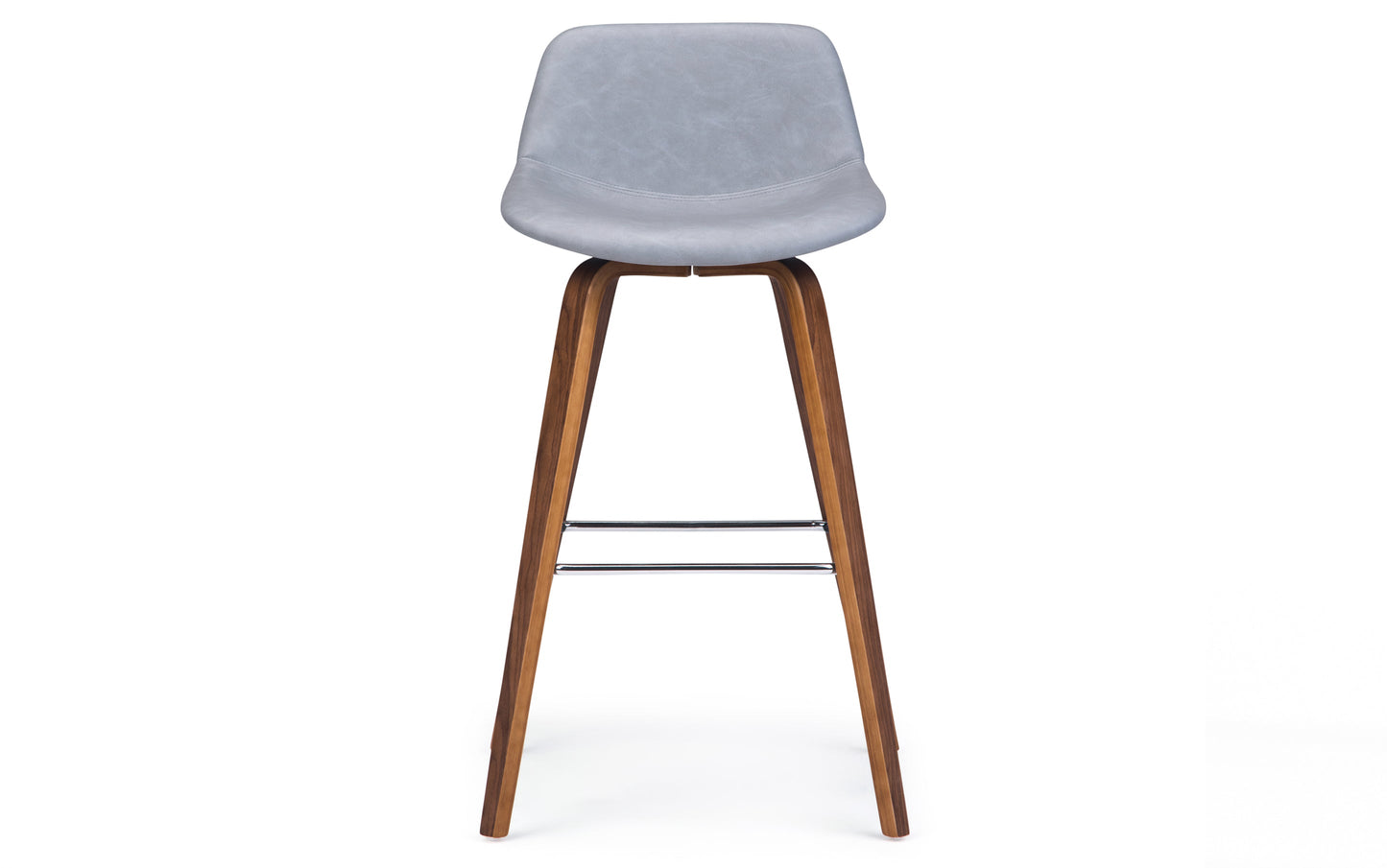 Stone Grey Vegan Leather Natural | Randolph Bentwood 26 inch Bar Stool (Set of 2)