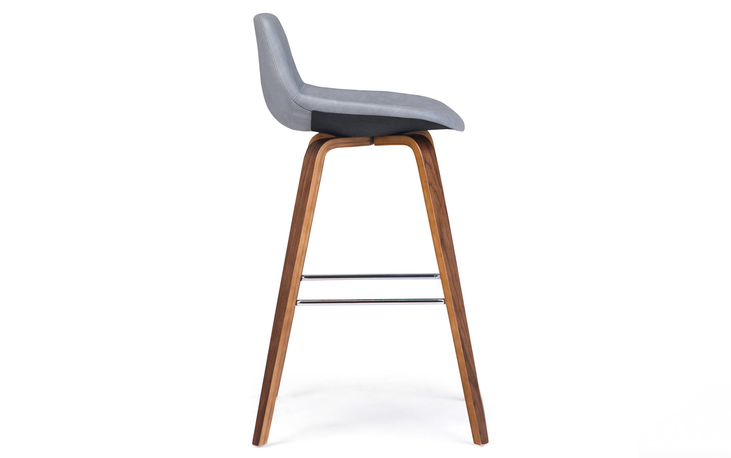 Stone Grey Vegan Leather Natural | Randolph Bentwood 26 inch Bar Stool (Set of 2)