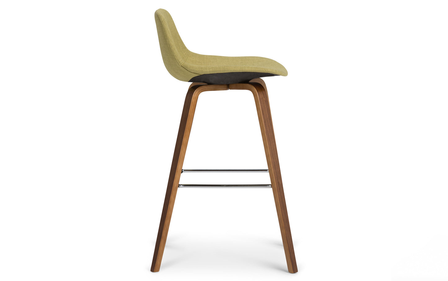 Natural and Acid Green Linen Style Fabric Natural | Randolph Bentwood 26 inch Bar Stool (Set of 2)