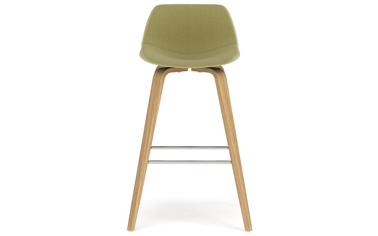 Acid Green Linen Style Fabric Oak | Randolph Bentwood Counter Height Stool (Set of 2)