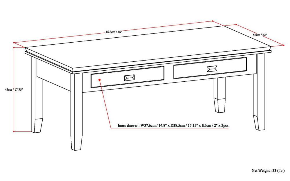 Russet Brown | Artisan Coffee Table