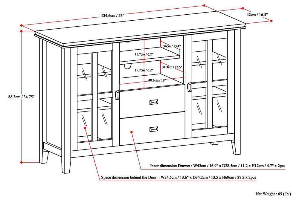 Russet Brown | Artisan Tall TV Stand