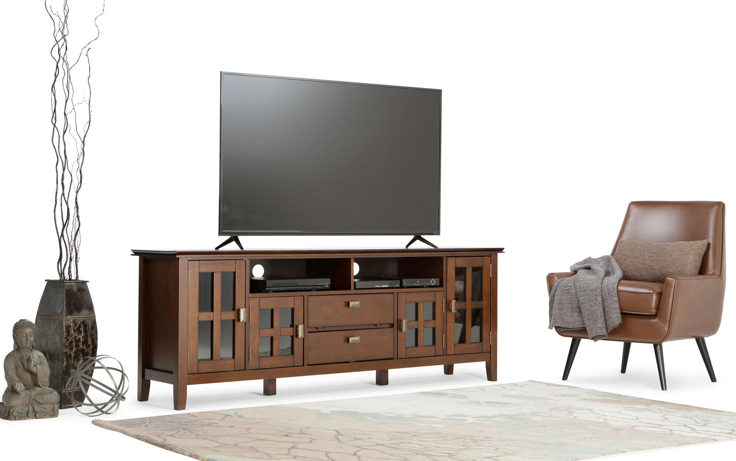 Russet Brown | Artisan 72 inch Tall TV Stand