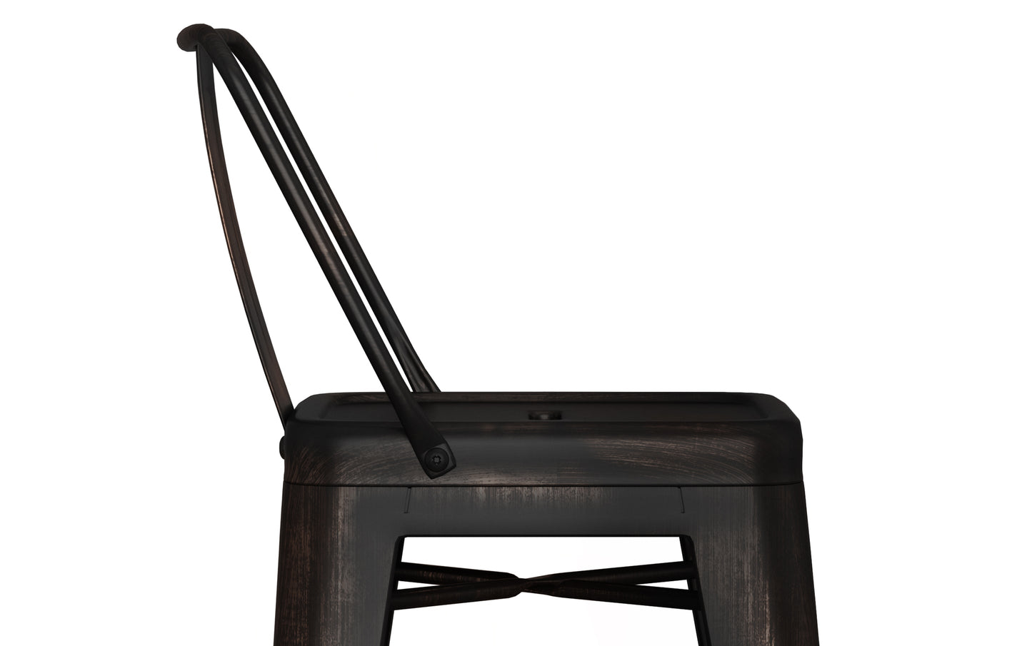 Distressed Black | Rayne 24 inch Metal Counter Height Stool