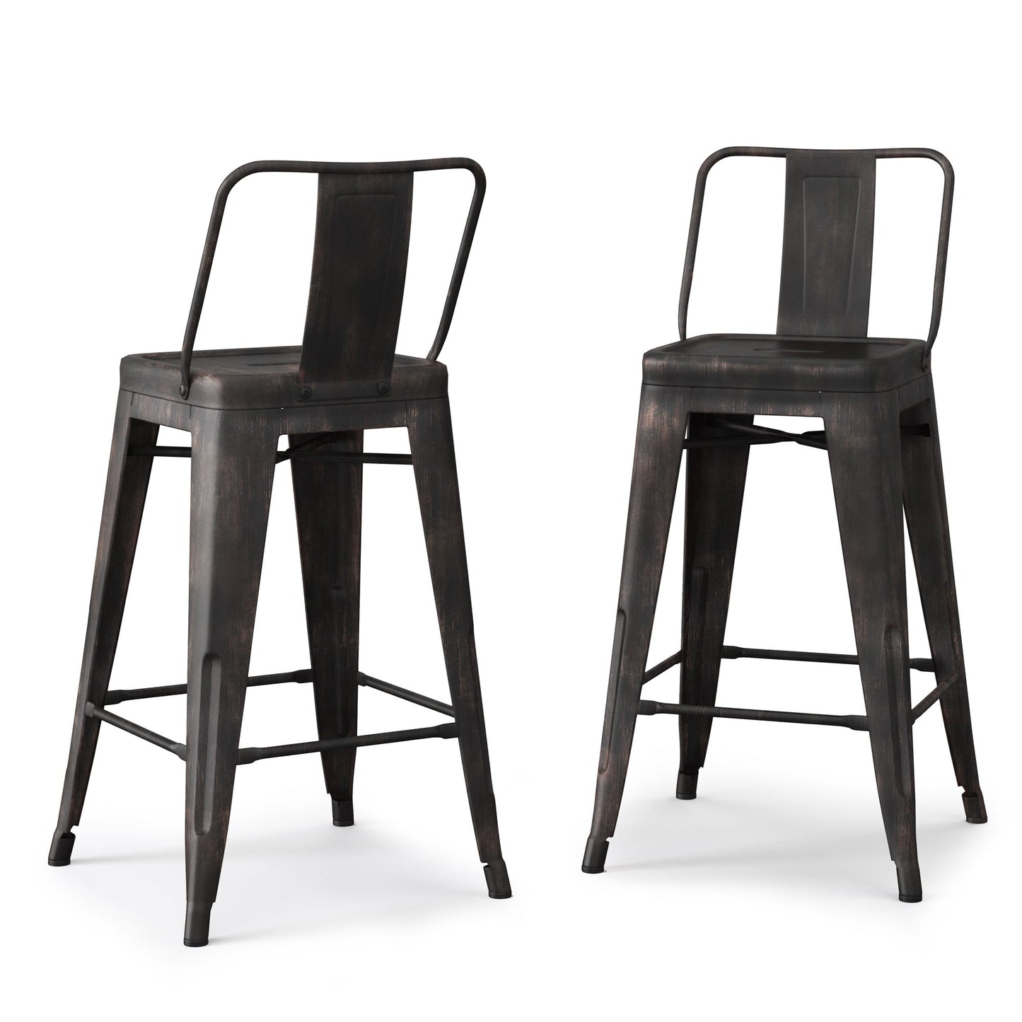 Distressed Black | Rayne 24 inch Metal Counter Height Stool