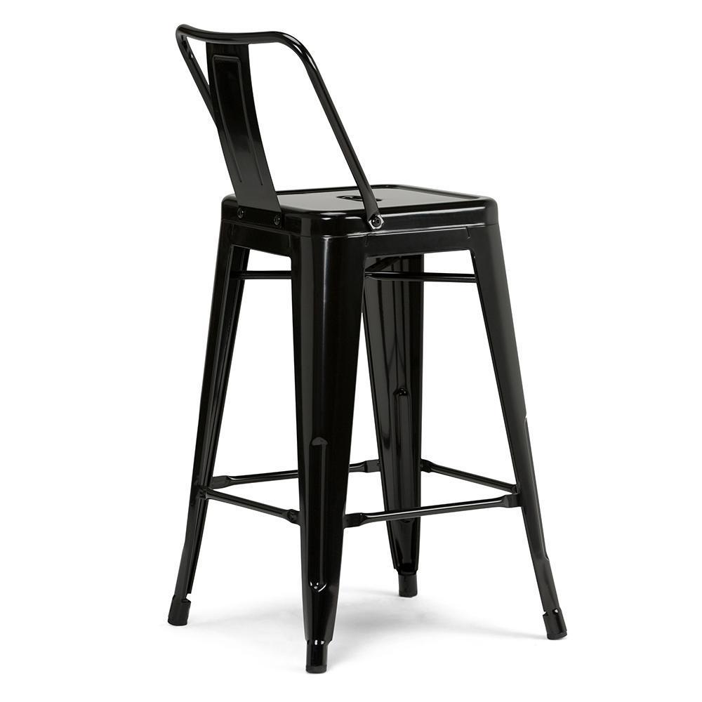 Black | Rayne 24 inch Metal Counter Height Stool 