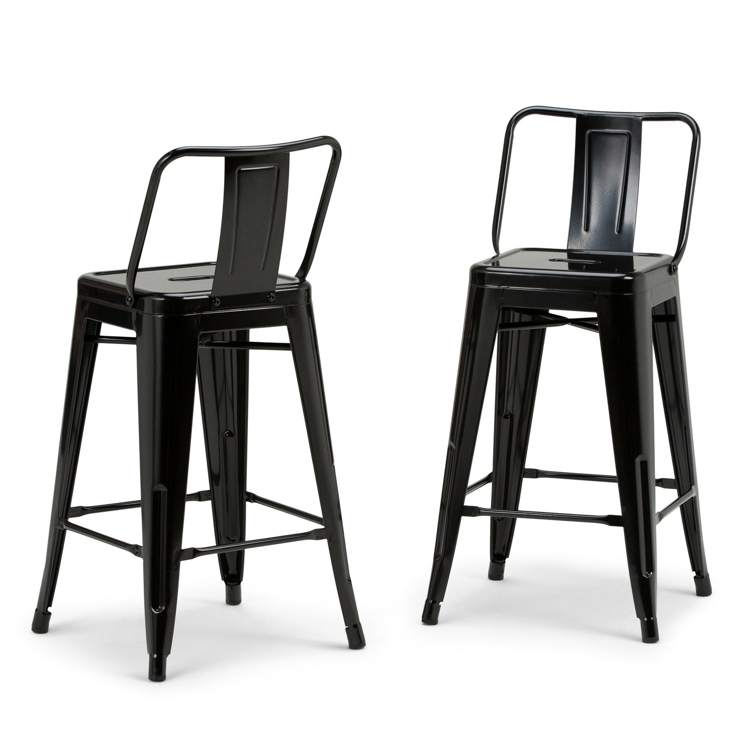 Black | Rayne 24 inch Metal Counter Height Stool