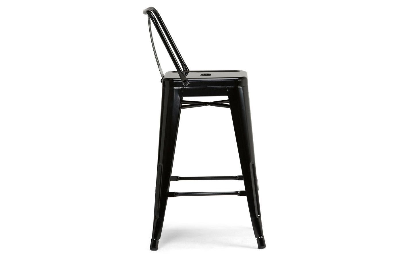 Black | Rayne 24 inch Metal Counter Height Stool