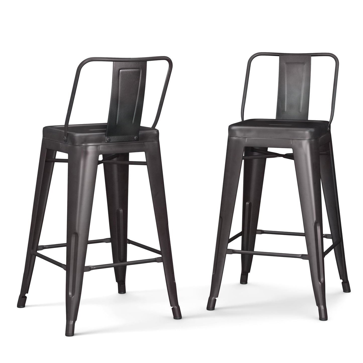 Gunmetal Grey | Rayne 24 inch Metal Counter Height Stool