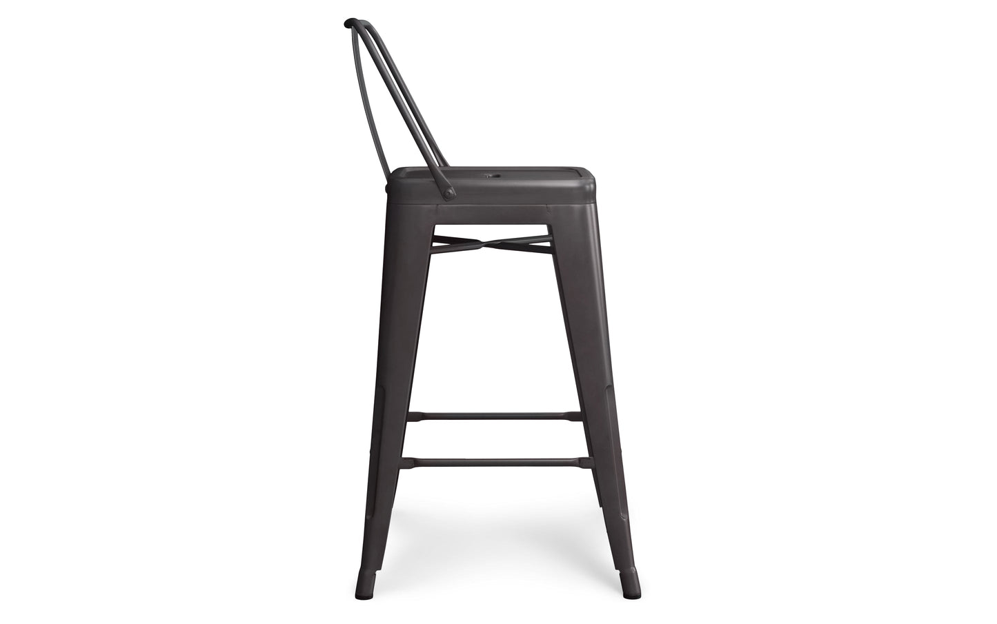 Gunmetal Grey | Rayne 24 inch Metal Counter Height Stool