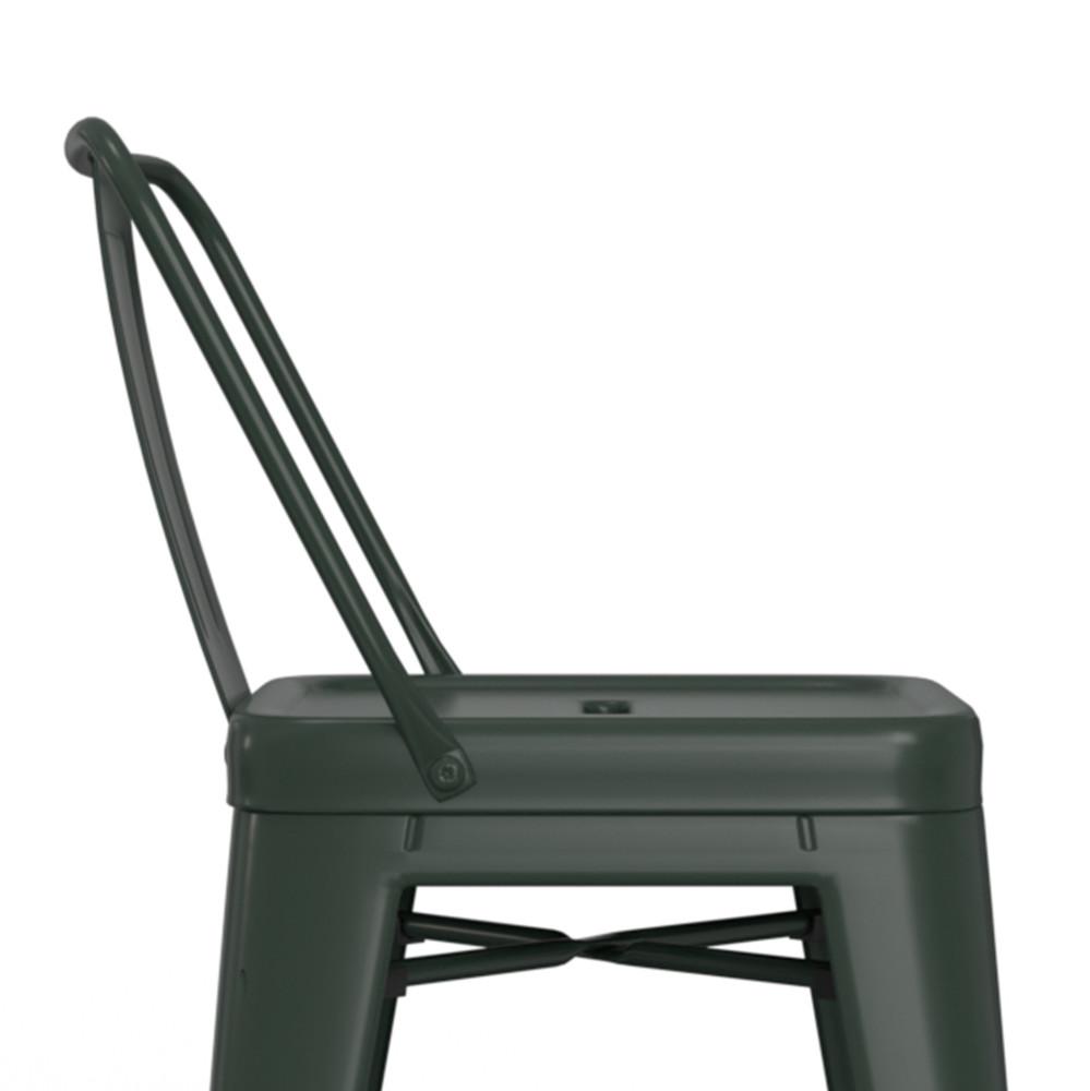 Deep Sage Green | Rayne 24 inch Metal Counter Height Stool