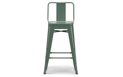 Deep Sage Green | Rayne 24 inch Metal Counter Height Stool