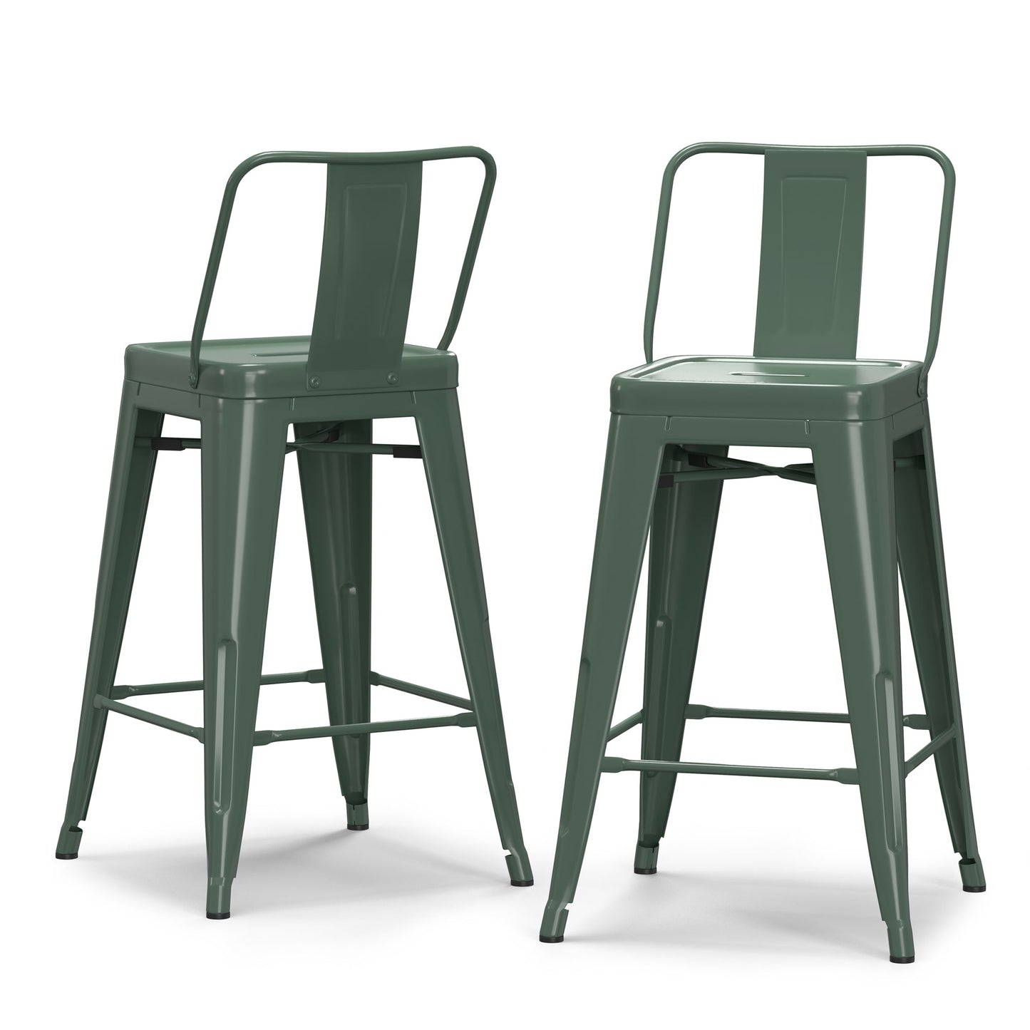 Deep Sage Green | Rayne 24 inch Metal Counter Height Stool