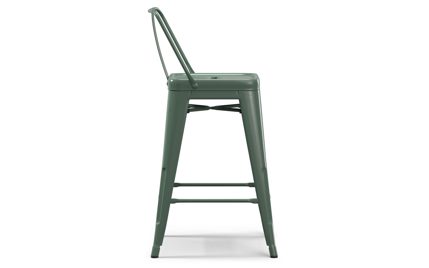 Deep Sage Green | Rayne 24 inch Metal Counter Height Stool