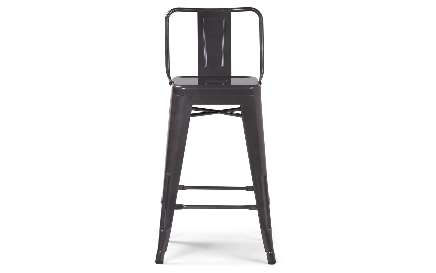 Silver | Rayne 24 inch Metal Counter Height Stool