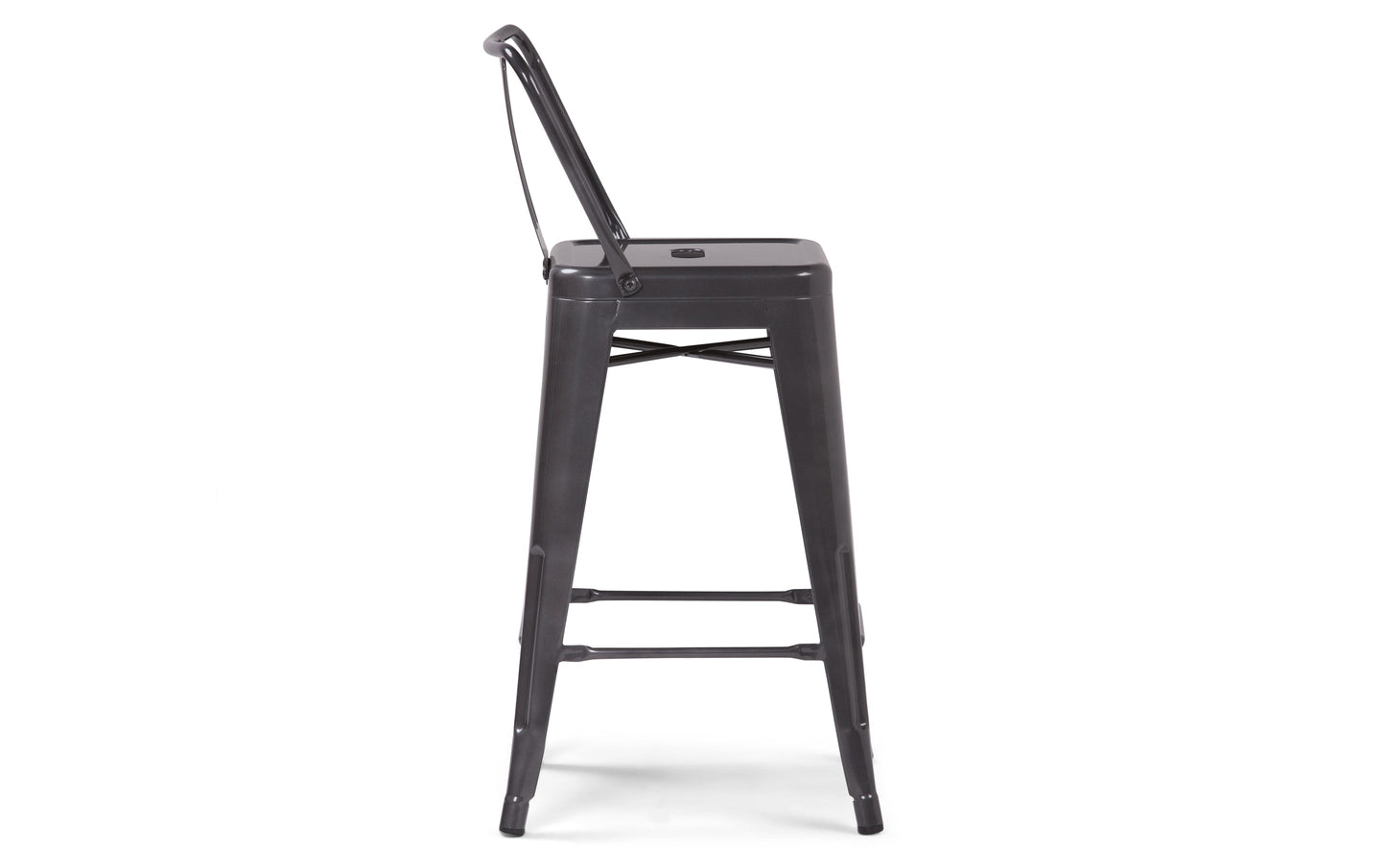 Silver | Rayne 24 inch Metal Counter Height Stool