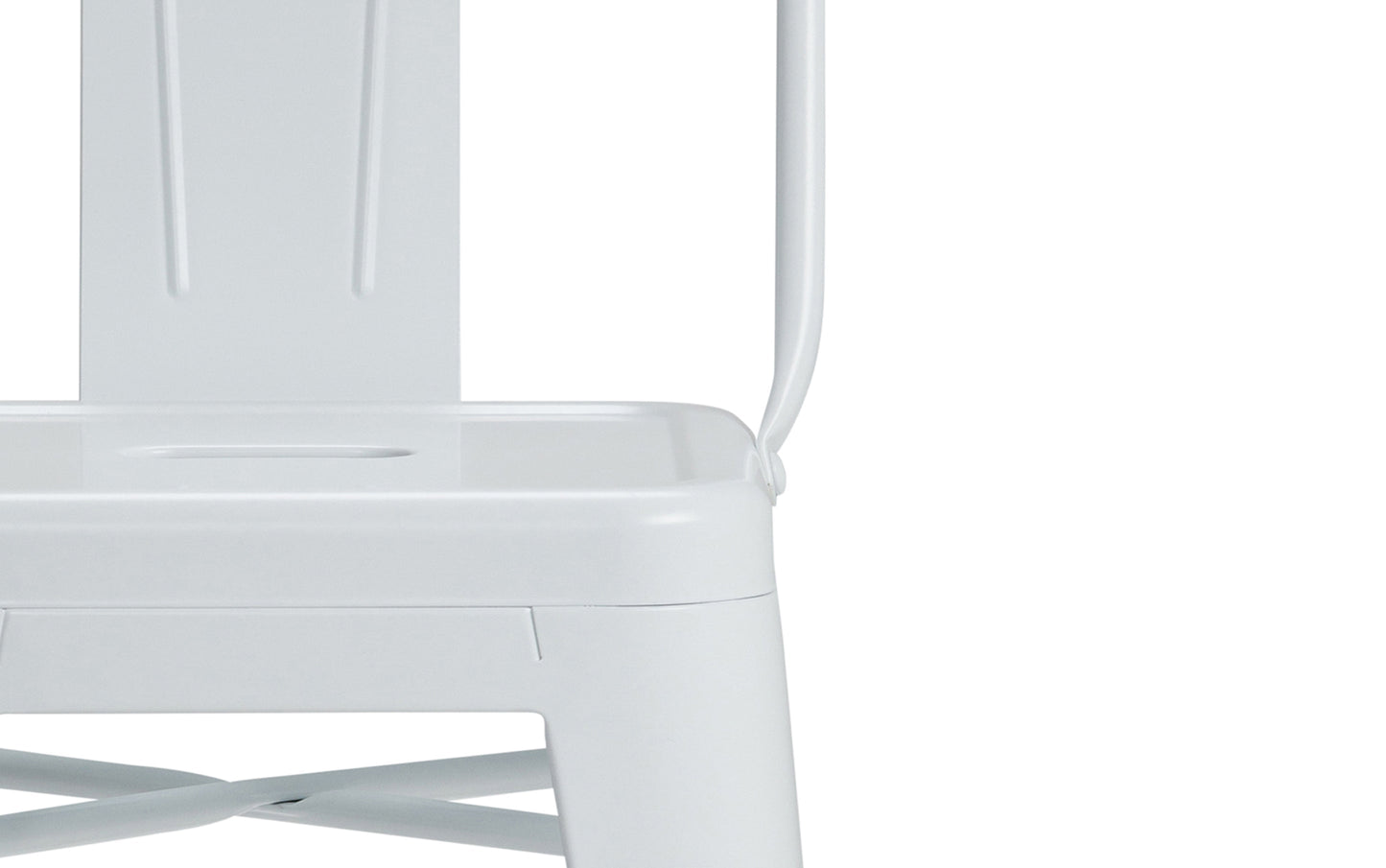 White | Rayne 24 inch Metal Counter Height Stool