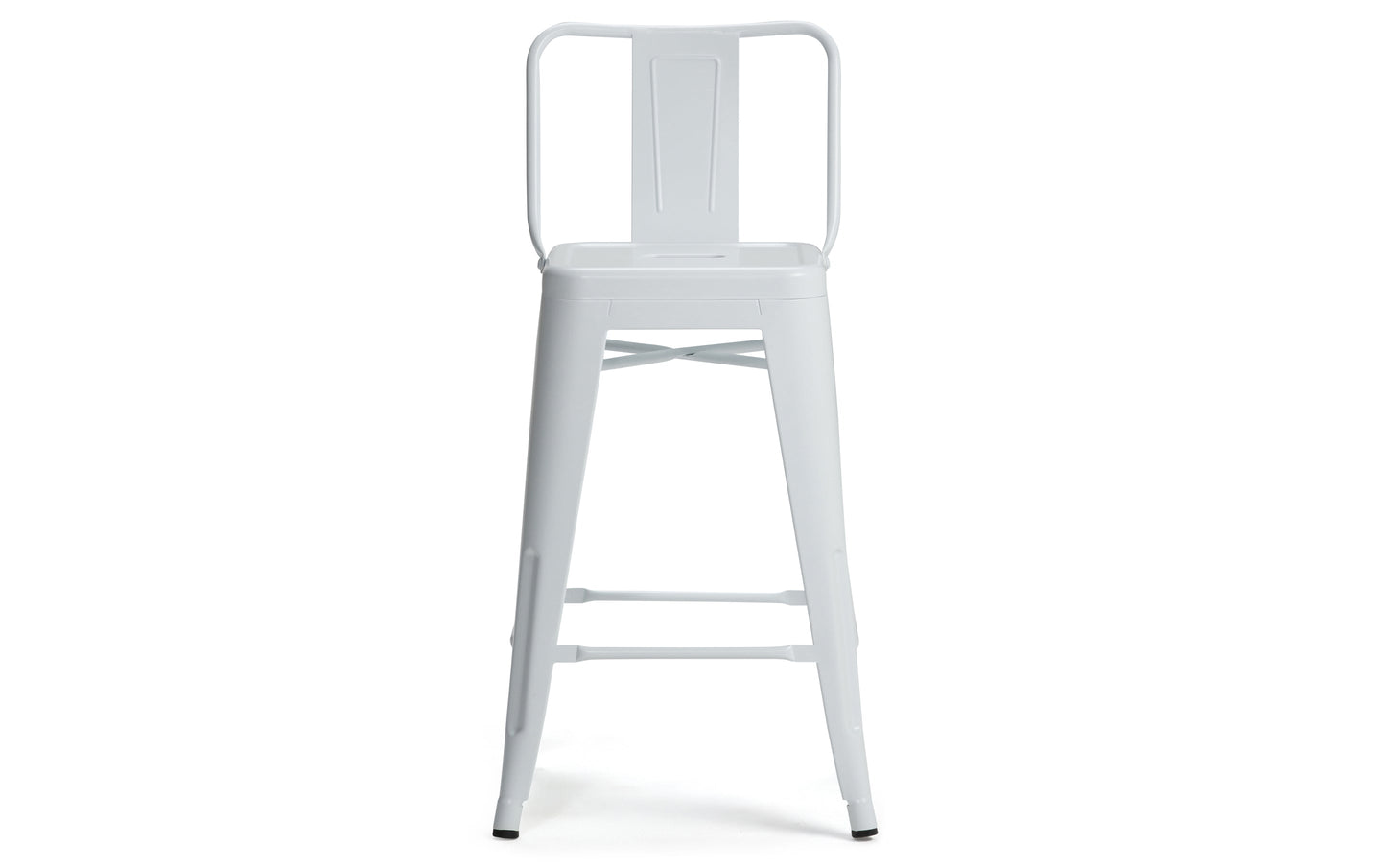 White | Rayne 24 inch Metal Counter Height Stool