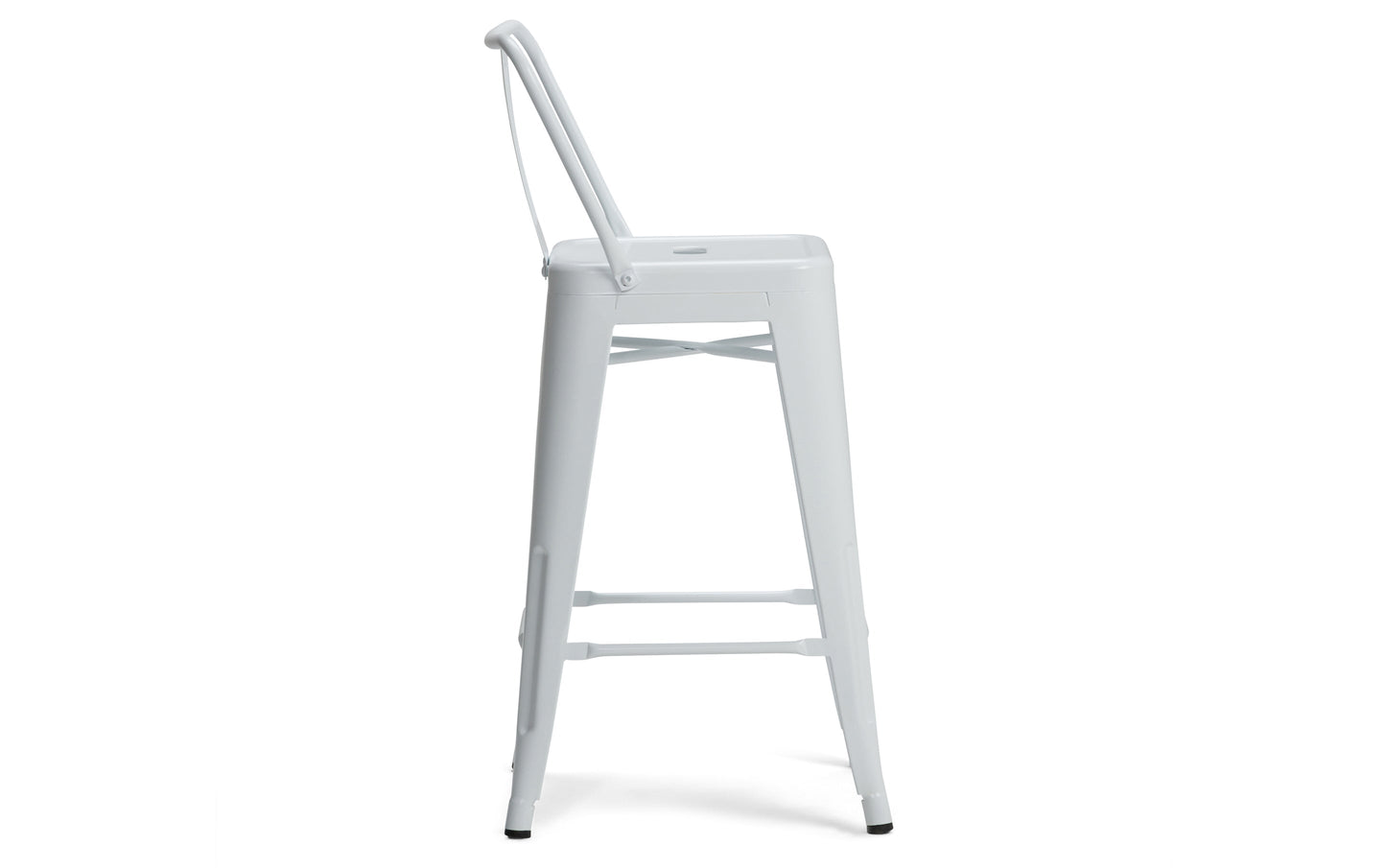 White | Rayne 24 inch Metal Counter Height Stool