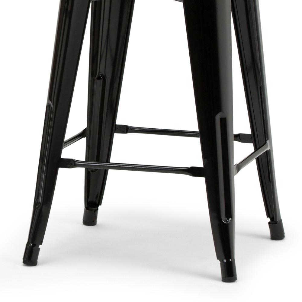 Black 24 inch | Rayne 24 inch Metal Counter Height Stool (Set of 4)