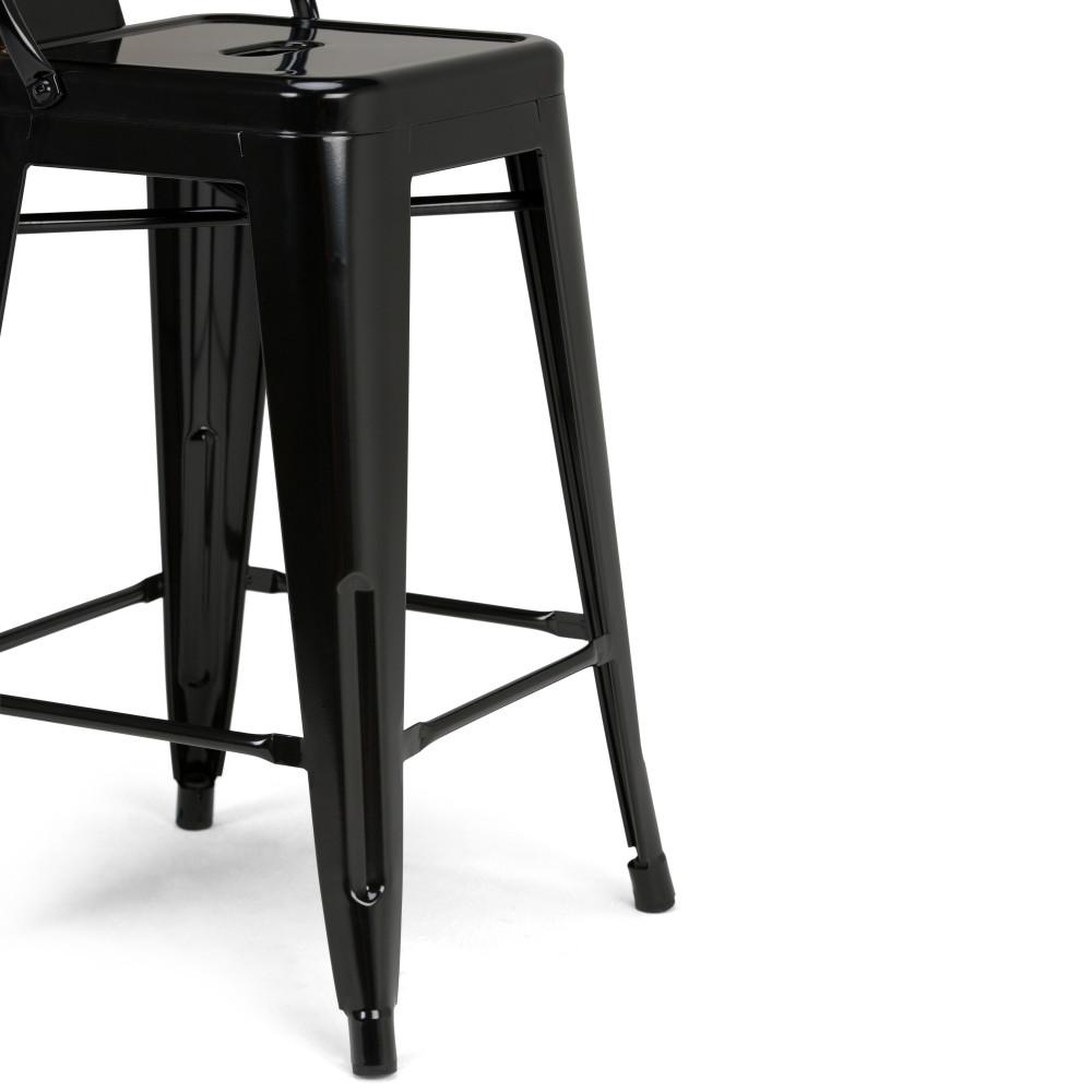 Black 24 inch | Rayne 24 inch Metal Counter Height Stool (Set of 4)