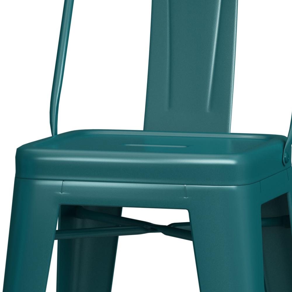 Teal Blue 24 Inch | Rayne 24 inch Metal Counter Height Stool (Set of 4)