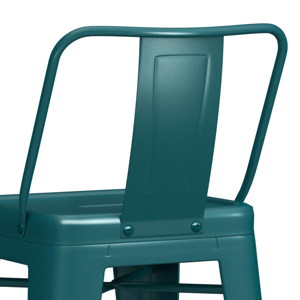 Teal Blue 24 Inch | Rayne 24 inch Metal Counter Height Stool (Set of 4)