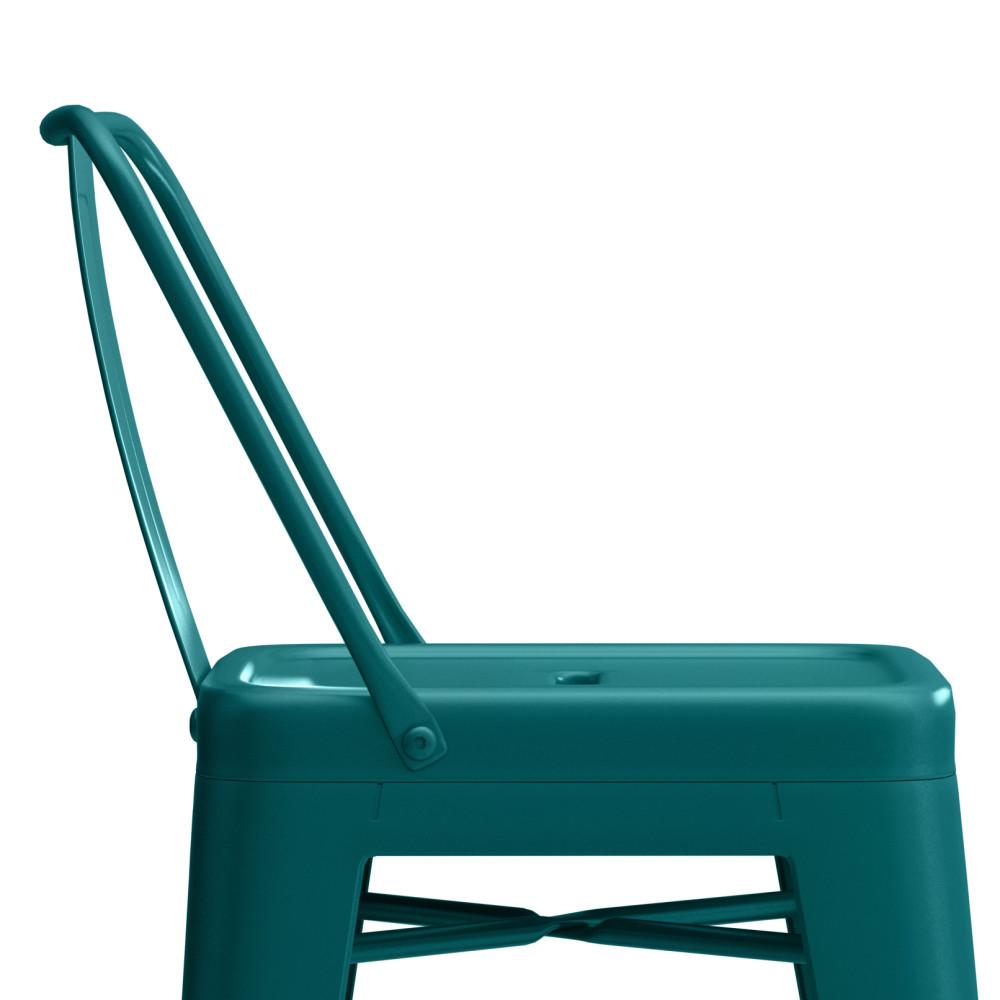 Teal Blue 24 Inch | Rayne 24 inch Metal Counter Height Stool (Set of 4)