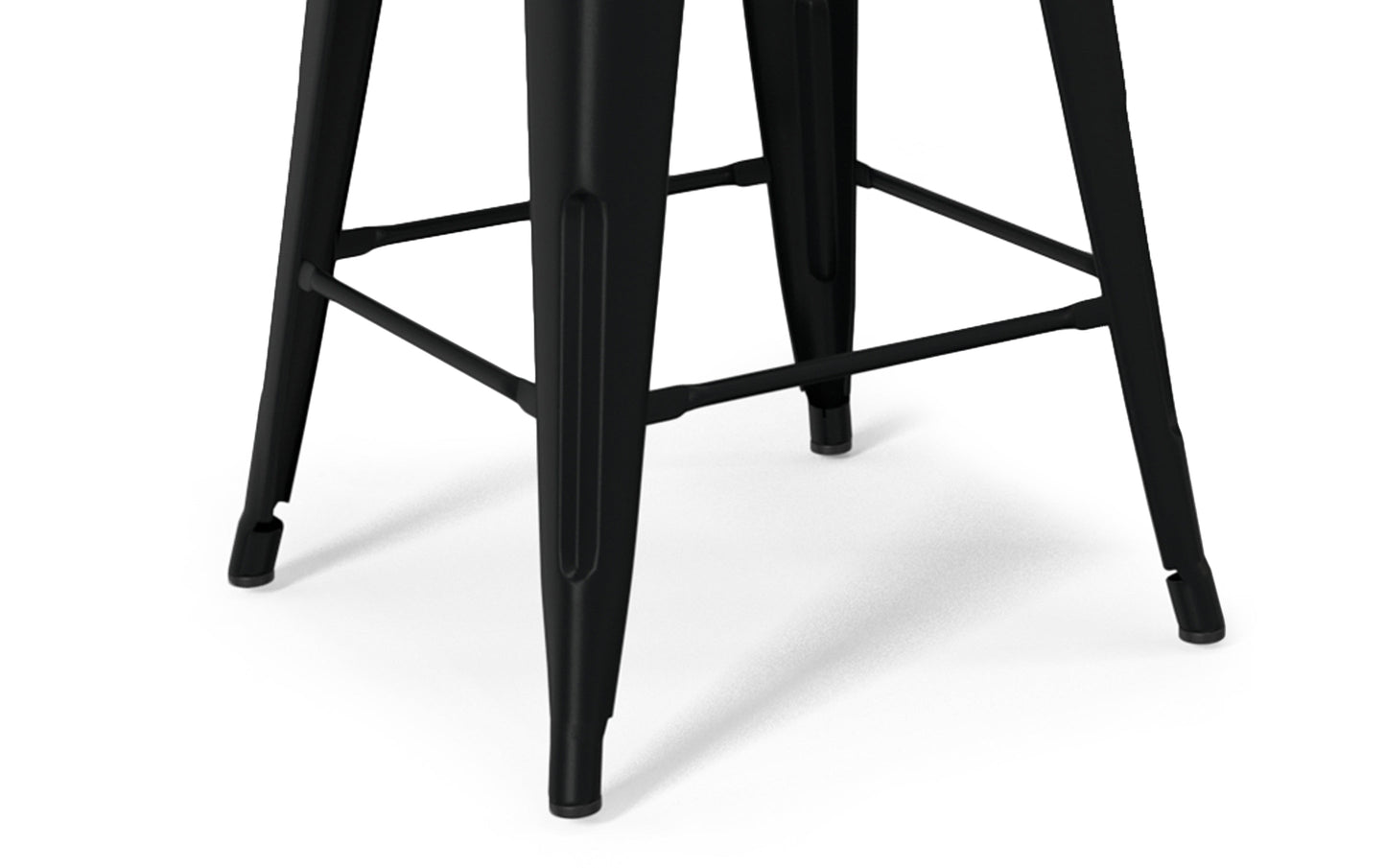 Black 24 inch | Rayne 24 inch Metal  Wood Counter Height Stool (Set of 2)