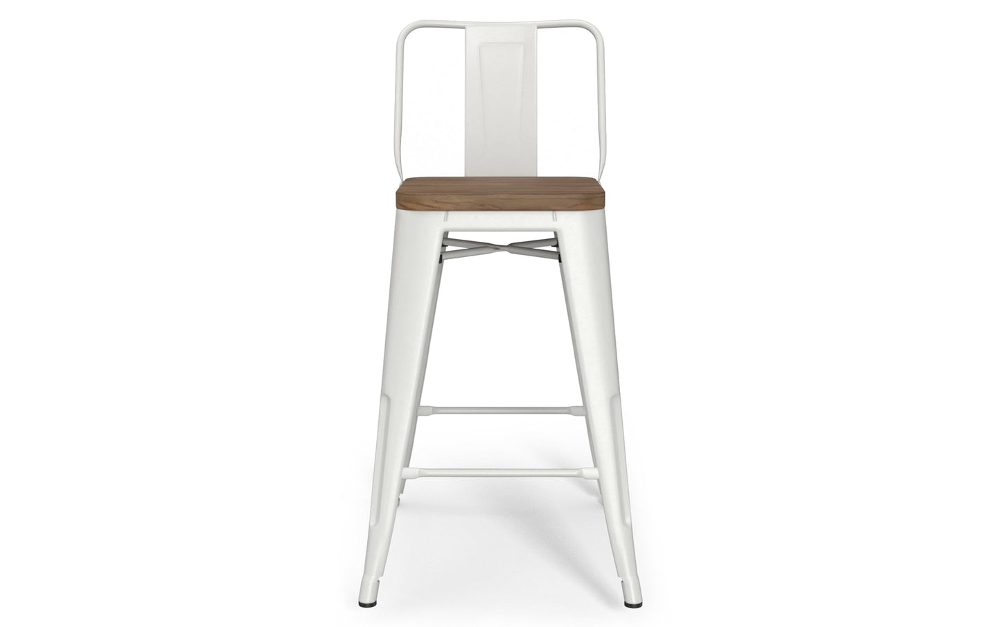 White 24 inch | Rayne 24 inch Metal  Wood Counter Height Stool (Set of 2)