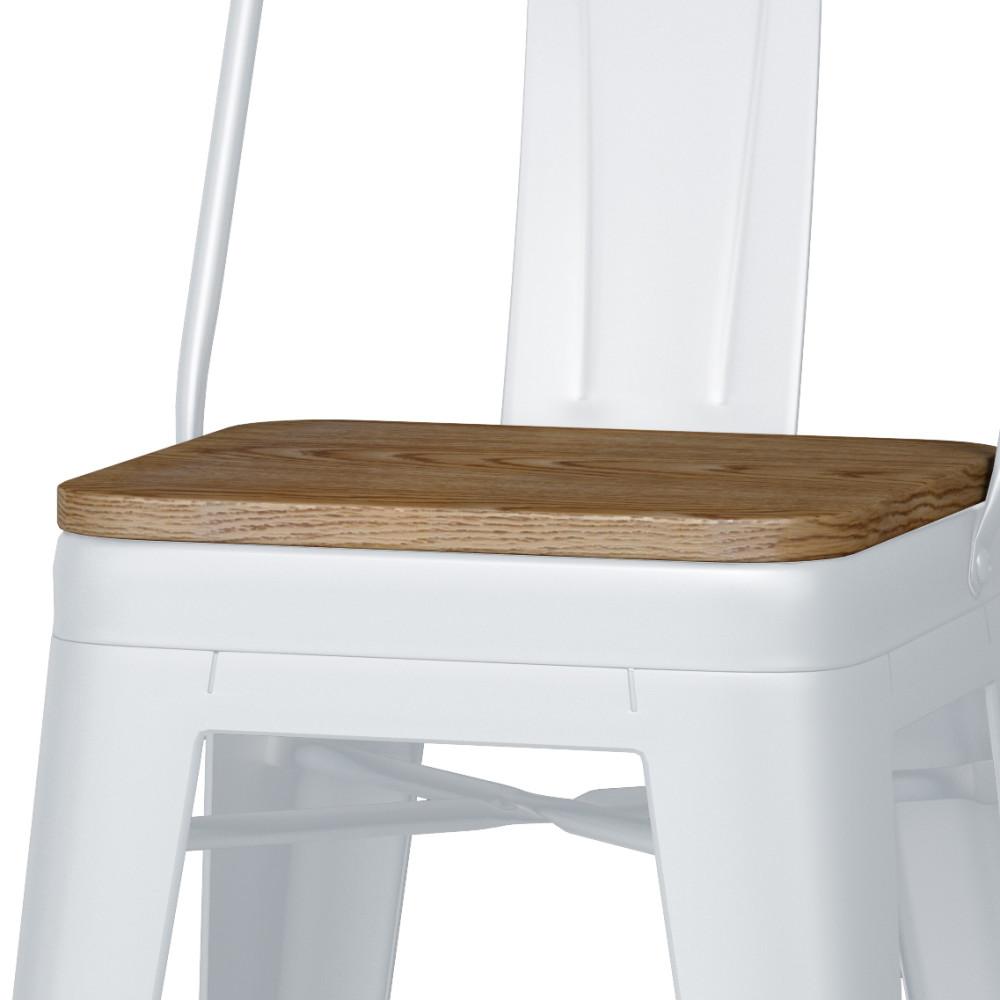 White  24 inch | Rayne 24 inch Metal  Wood Counter Height Stool (Set of 4)