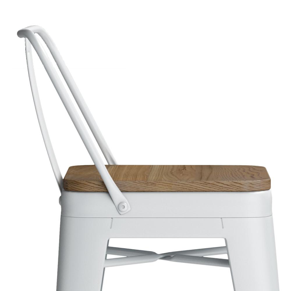 White  24 inch | Rayne 24 inch Metal  Wood Counter Height Stool (Set of 4)