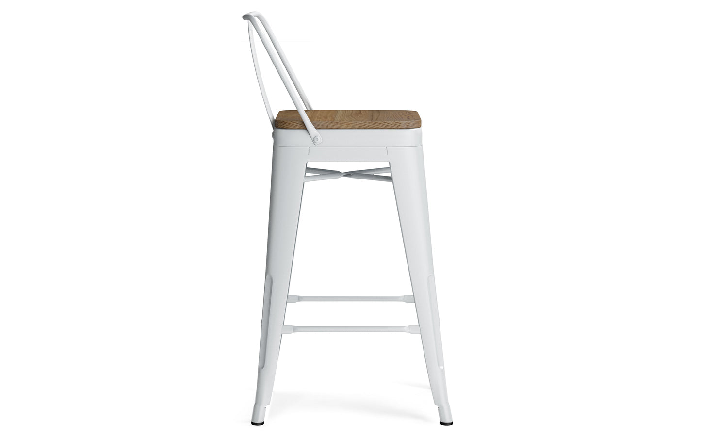 White 24 inch | Rayne 24 inch Metal Wood Counter Height Stool (Set of 4)