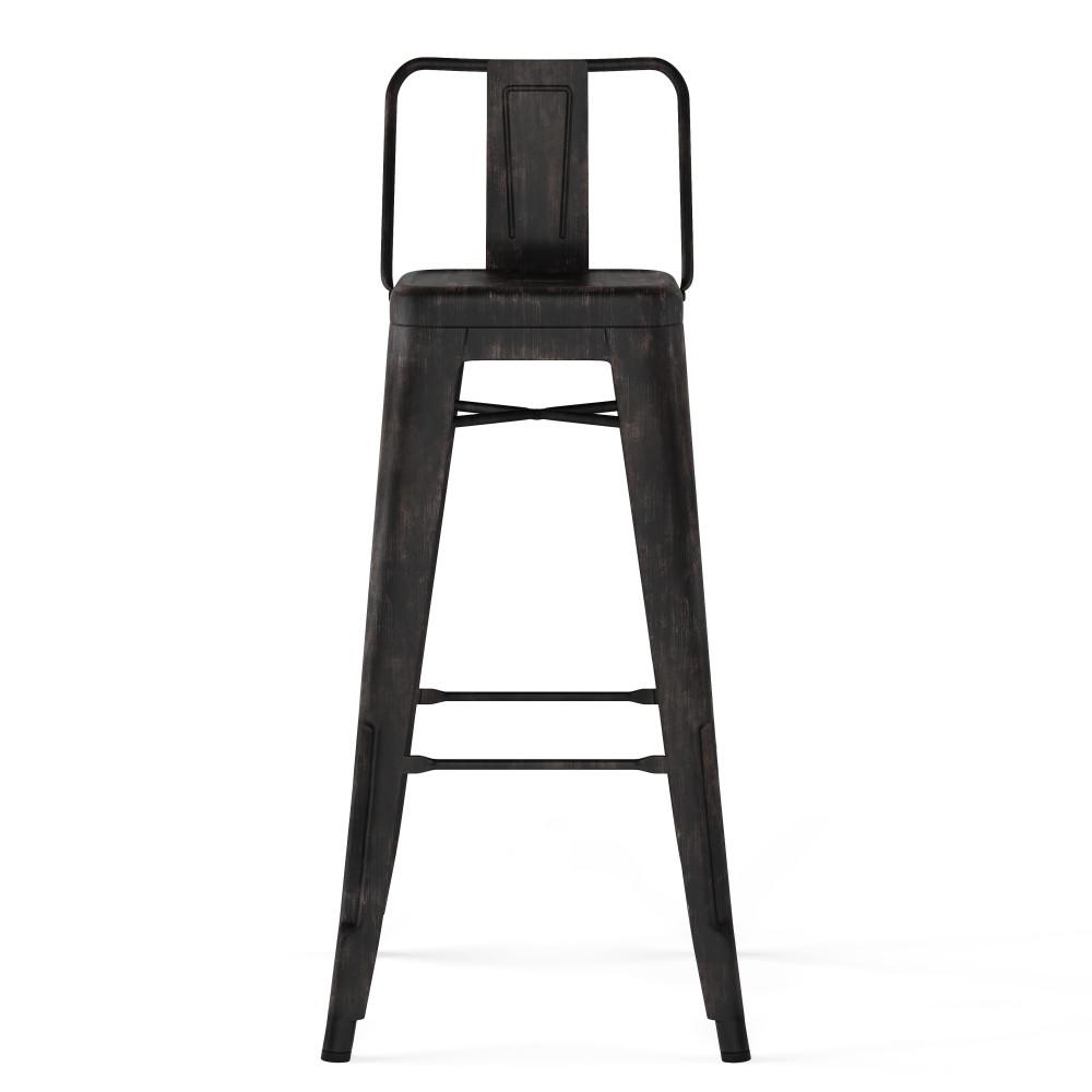 Distressed Black | Rayne 30 inch Metal Bar Stool