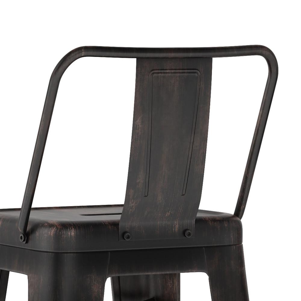 Distressed Black | Rayne 30 inch Metal Bar Stool