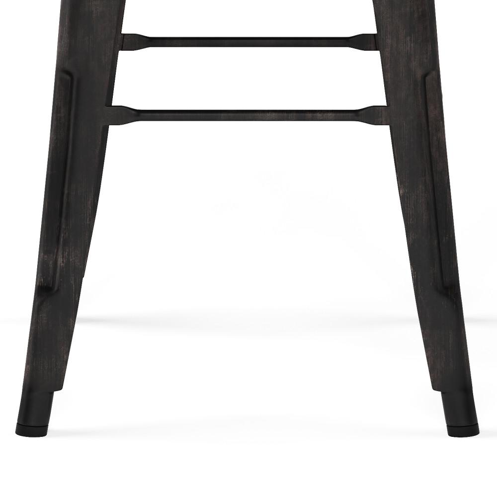 Distressed Black | Rayne 30 inch Metal Bar Stool