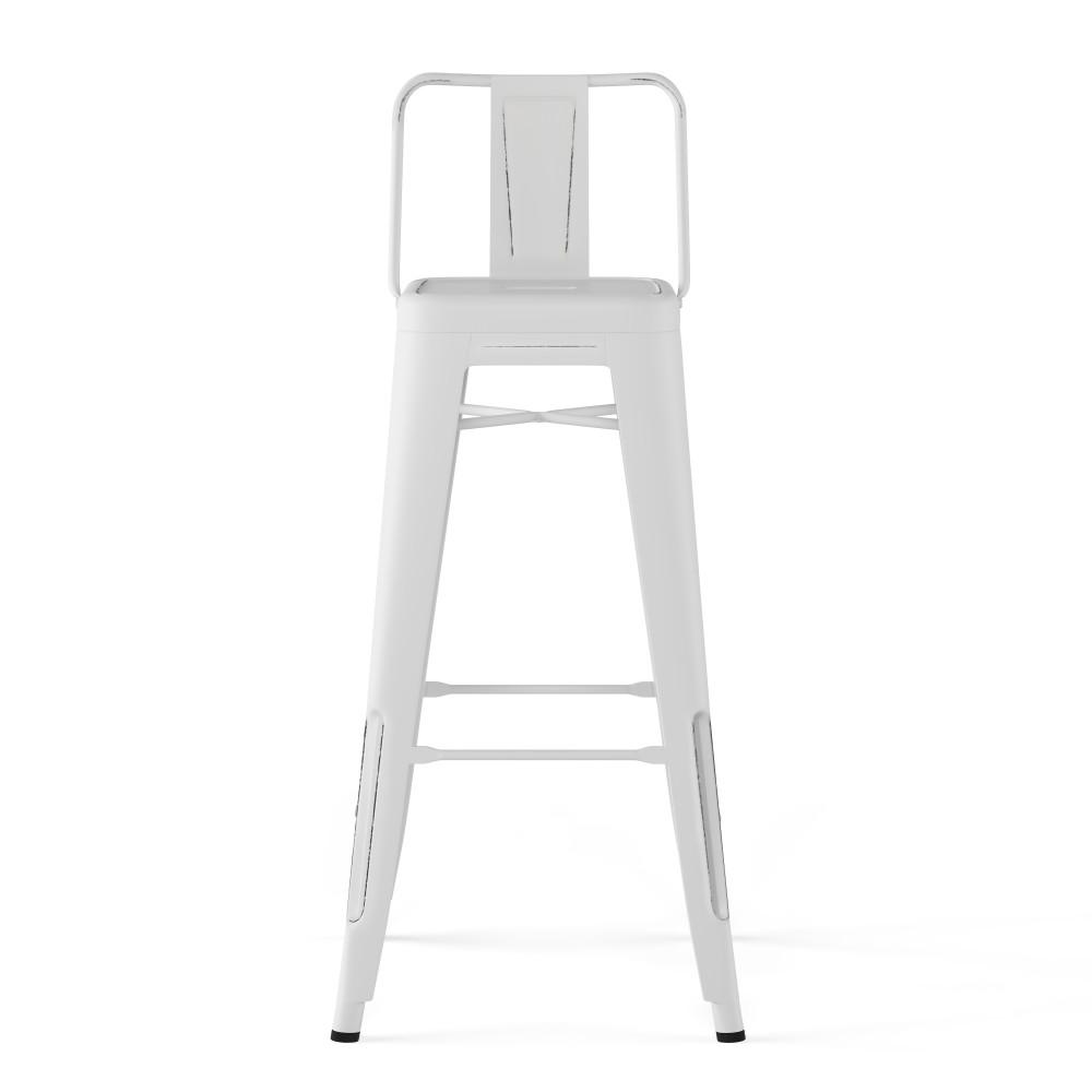 Distressed White | Rayne 30 inch Metal Bar Stool