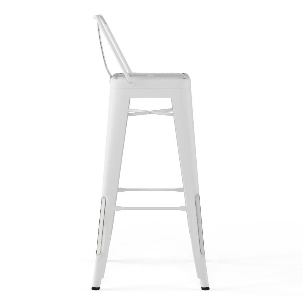 Distressed White | Rayne 30 inch Metal Bar Stool