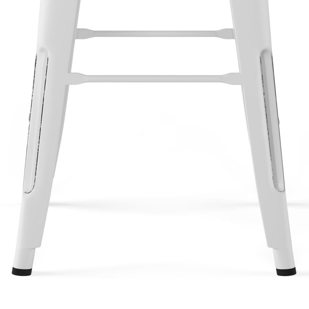 Distressed White | Rayne 30 inch Metal Bar Stool