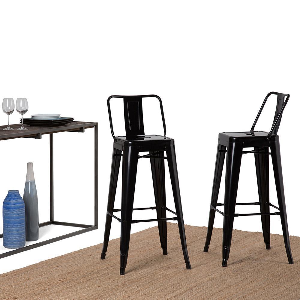 Black | Rayne 30 inch Metal Bar Stool