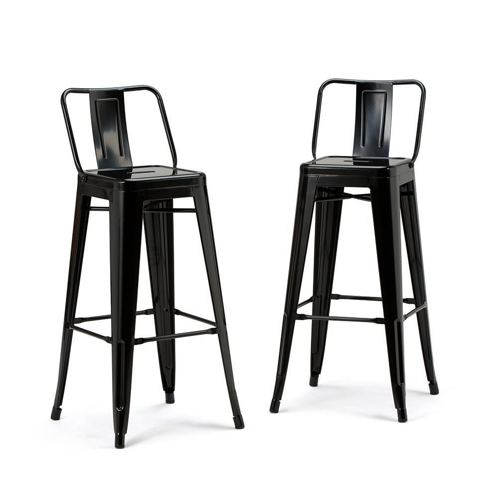 Black | Rayne 30 inch Metal Bar Stool