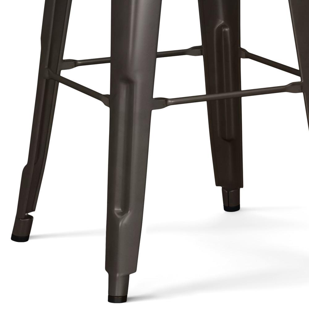 Gun Metal Grey | Rayne 30 inch Metal Bar Stool