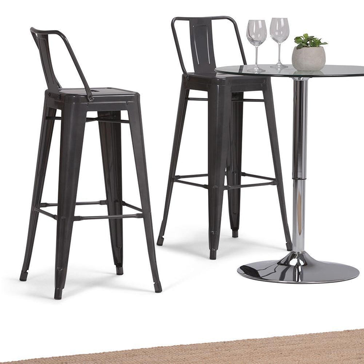 Grey | Rayne 30 inch Metal Bar Stool